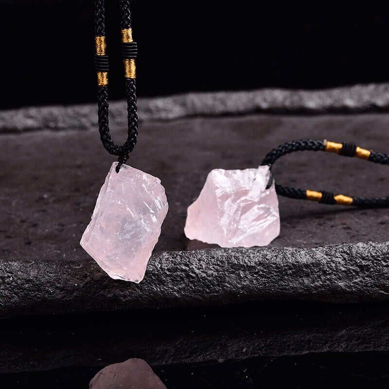 Raw Irregular Rose Quartz Pendant Wholesale