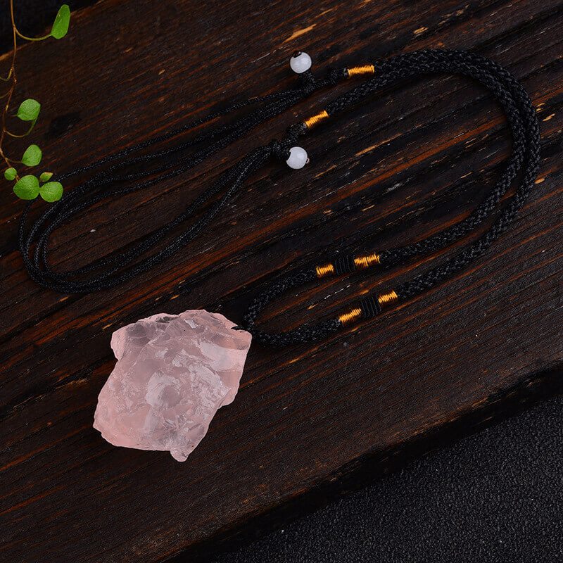 Raw Irregular Rose Quartz Pendant Wholesale