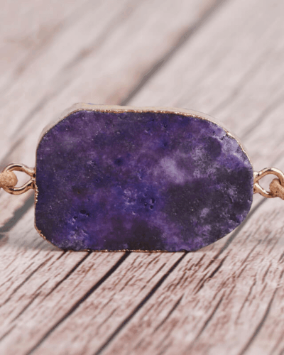 Stackable Bohemian Style Raw Stone Beaded Bracelet