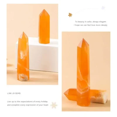 Real Crystal Wand Yellow Honey Calcite Tower Bulk