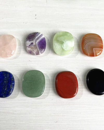 Rectangle Healing Worry Stone Pendant Bulk