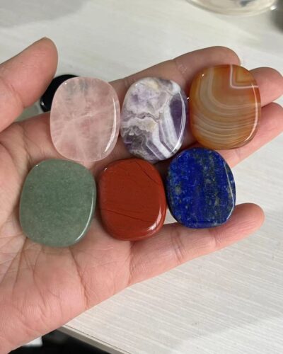 Rectangle Healing Worry Stone Pendant Bulk