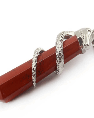 Snake-Wrapped Raw Crystal Point Pendant Bulk