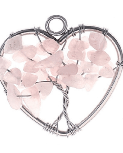 Tree of Life Heart Crystal Chip Stone Pendants Wholesale