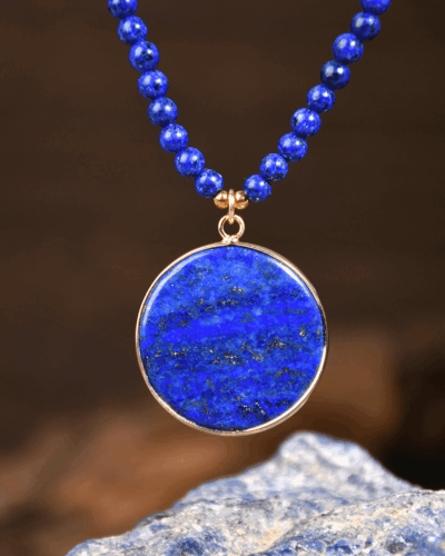 Geometric Lapis Lazuli Necklace Pendant Wholesale