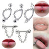 Round Ball Stainless Steel Lip Chain Piercing Wholesale (1)