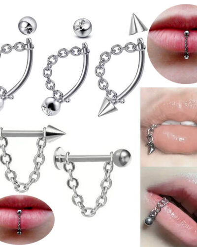 Round Ball Stainless Steel Lip Chain Piercing Wholesale (1)