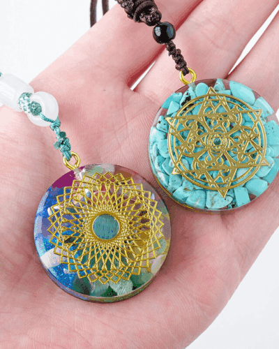 Round Orgone Crystal Pendant Necklaces Wholesale