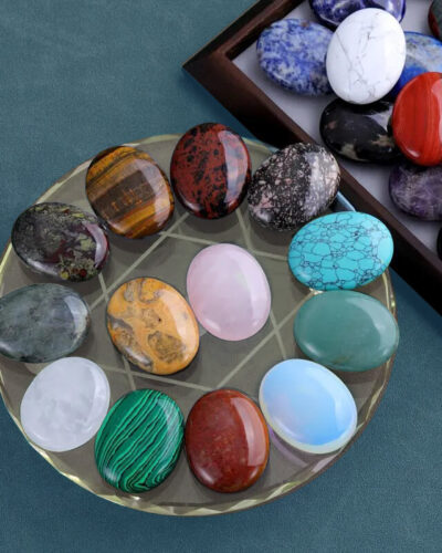 Round Polished Tumbled Stones Worry Stones for Rubbing SPA