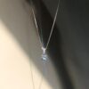 Round Solitaire Moissanite Necklace with 925 Sterling Silver