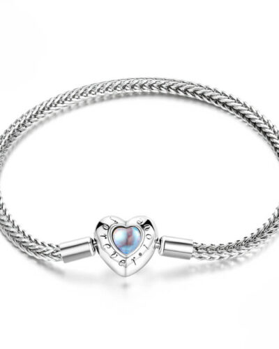 S925 Moonstone Heart Forever Love Bracelet show