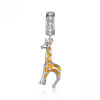 S925 Silver Giraffe Pendant for Handmade DIY Gift SHOW