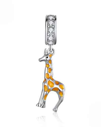 S925 Silver Giraffe Pendant for Handmade DIY Gift SHOW
