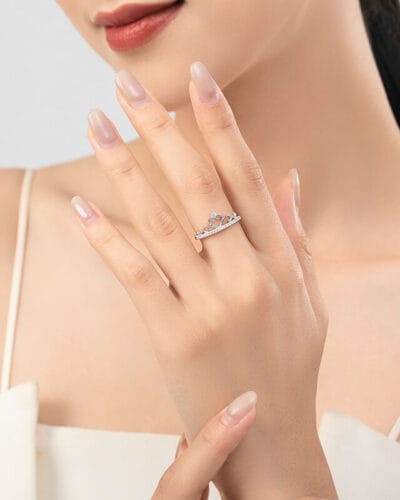 S925 Silver Pave Crown Ring for Women 3