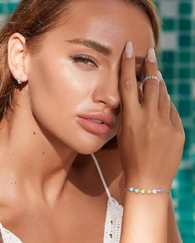 Vaihtoehtoinen näkymä S925 Silver Rainbow Heart Statement Ring Bulk:stä