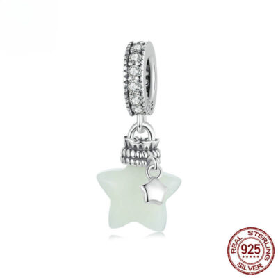 S925 Silver Star Wish Bottle Pendant for DIY Jewelry Making show