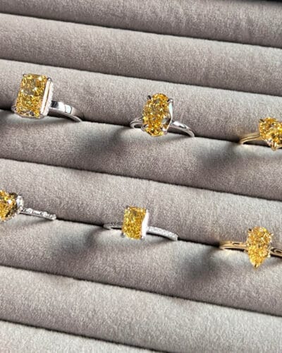 S925 Silver Yellow Gemstone Engagement Ring 6