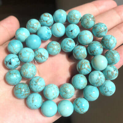 Semi Precious Blue Turquoise Beads Wholesale - Image 4