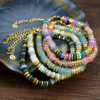 Semi-Precious Gemstone Flying Disc Bead Bracelets Bulk