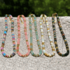 Semi-Precious Gemstone Flying Disc Bead Necklaces Bulk