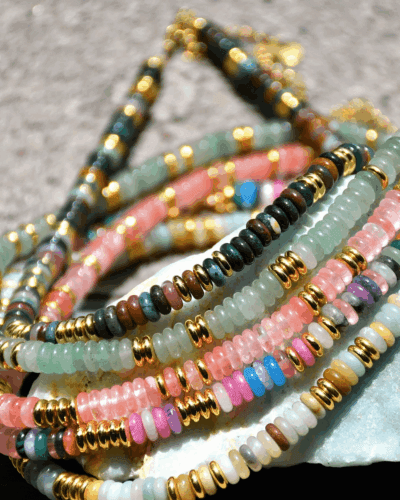Semi Precious Gemstone Colorful Beaded Necklace Wholesale 5