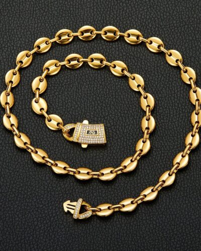 Vue alternative de Simple Mariner Puff Chain Stainless Steel Necklace Wholesale