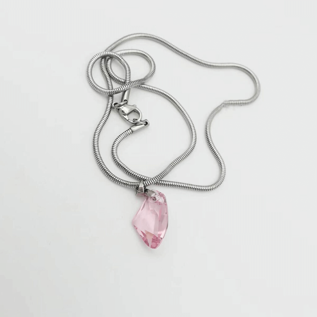 Simple Rose Quartz Pendant Necklace for Her Wholesale - immagine 5