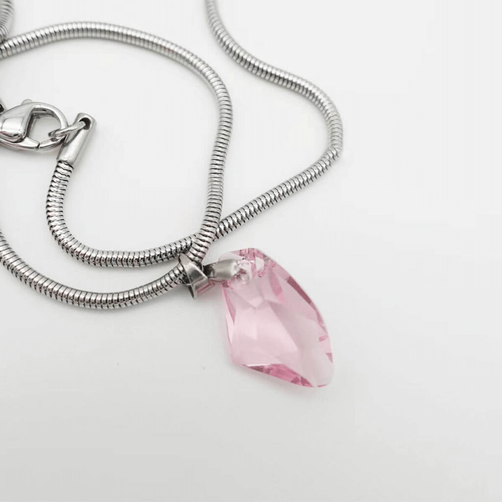 Simple Rose Quartz Pendant Necklace for Her Wholesale