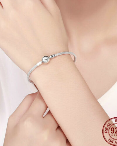 Alternative view of Simple S925 Silver Forever Love Bracelet