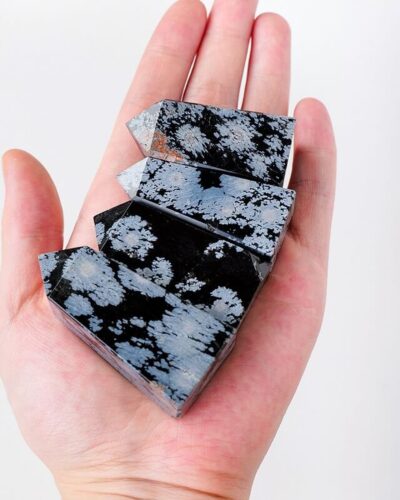 Small 4 Faceted Snowflake Obsidian Tower Bulk