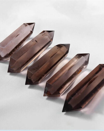 Small Double-Pointed Smoky Rutilated Quartz Tower
