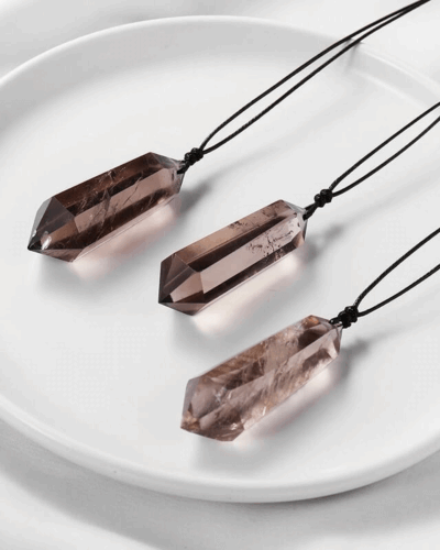 Smoky Quartz Mini Crystal Tower Pendants Wholesale
