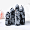 Snowflake Obsidian Pointed Crystal Tower Bulk