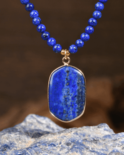 Geometric Lapis Lazuli Necklace Pendant Wholesale