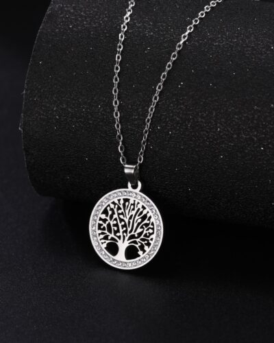 Alternative view of Stainless Steel Pendant Mens with World Tree Pendant