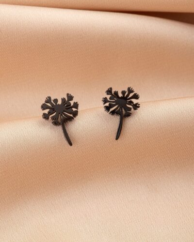 Stainless Steel Piercing Earrings with Dandelion Designの別ビュー