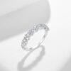 Stars Moissanite Eternity Ring with 925 Sterling Silver
