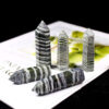 Stripe Stone Green Zebra Crystal Tower Point Wholesale