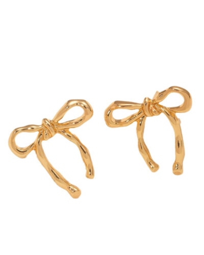 Alternativní pohled na Stylish Stainless Steel Bow Earrings for Women