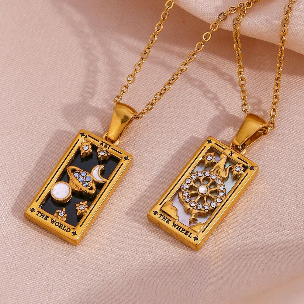 Tarot Stainless Steel Necklace with Zircon Wholesale - Image 6