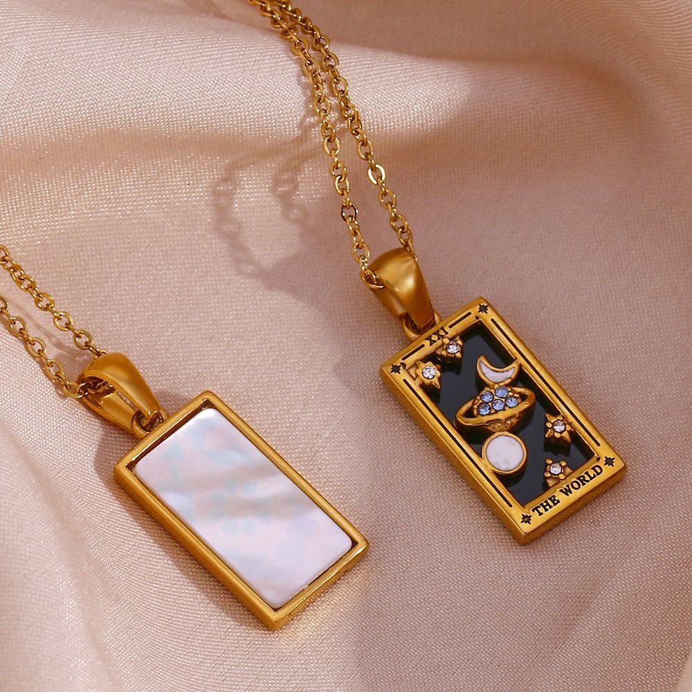 Tarot Stainless Steel Necklace with Zircon Wholesale - Image 5