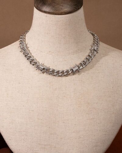 Thorn Metal Cuban Mens Necklace Wholesale