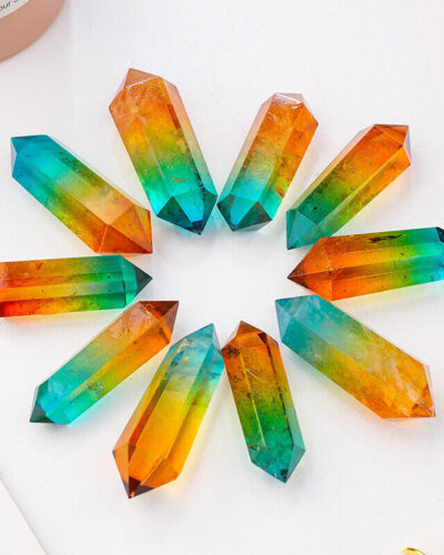 Three-Color Double Pointed Crystal Tower Wholesale