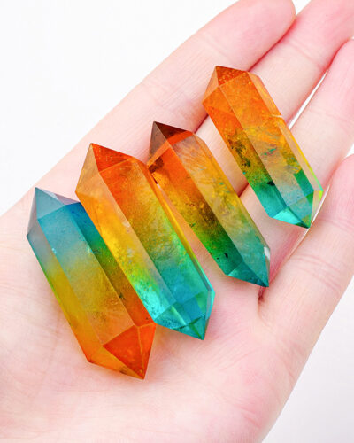 Three-Color Double Pointed Crystal Tower Wholesale