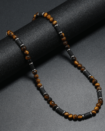 Bohemian Natural Tiger Eye Stone Beaded Necklace Wholesale