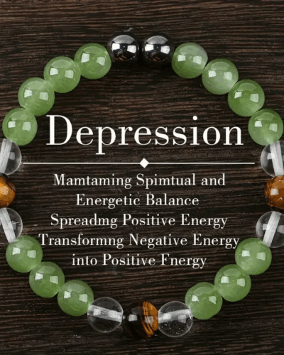 Green Aventurine Crystal Bracelet with Tiger Eye Beads