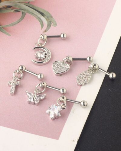 Alternativní pohled na Tragus Ear Jewelry with Heart Design Wholesale