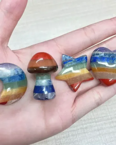 Unique Crystal Worry Stones Pendants Bulk