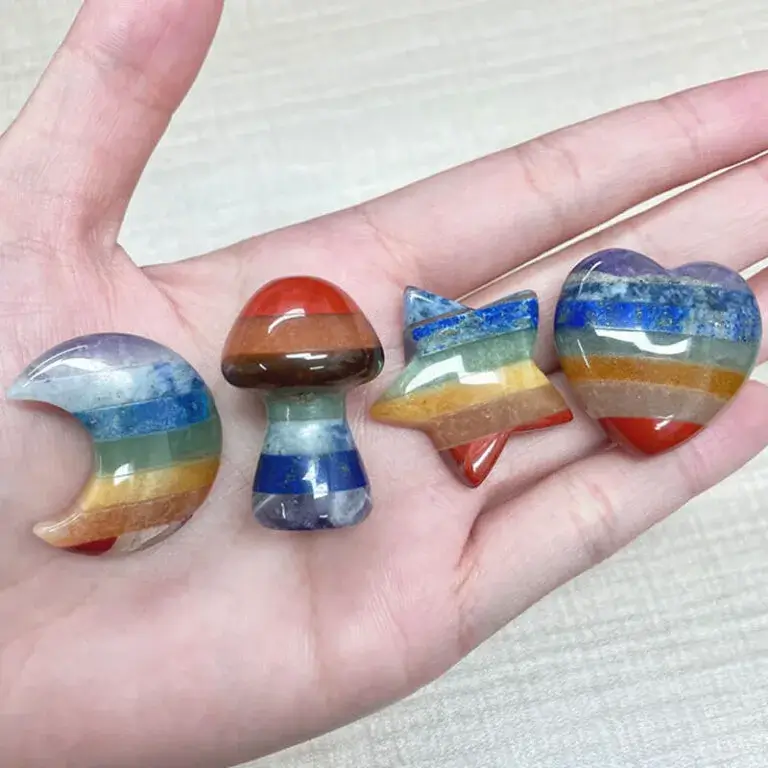 Unique Crystal Worry Stones Pendants Bulk