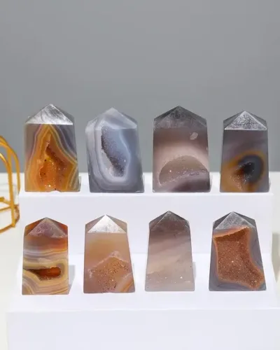 Unique Druzy Agate Tower Slice Wholesale